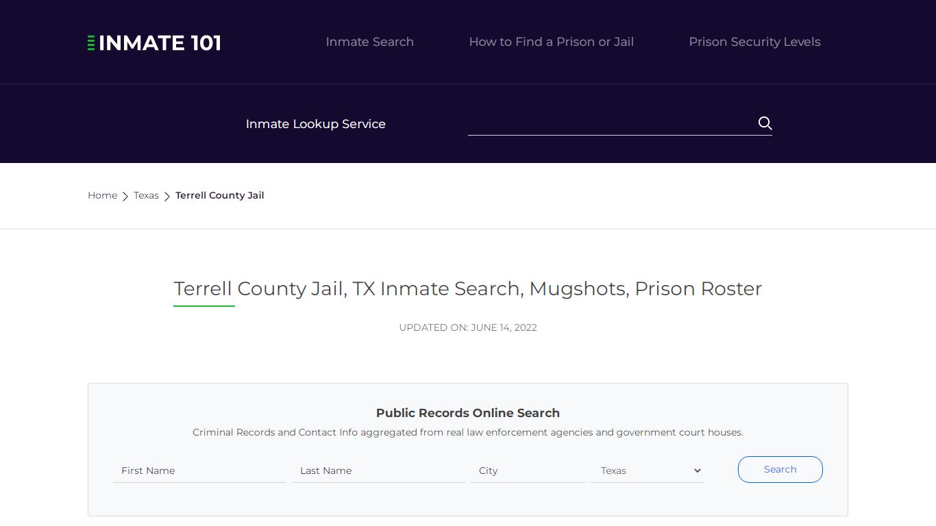 Terrell County Jail, TX Inmate Search, Mugshots, Prison ...